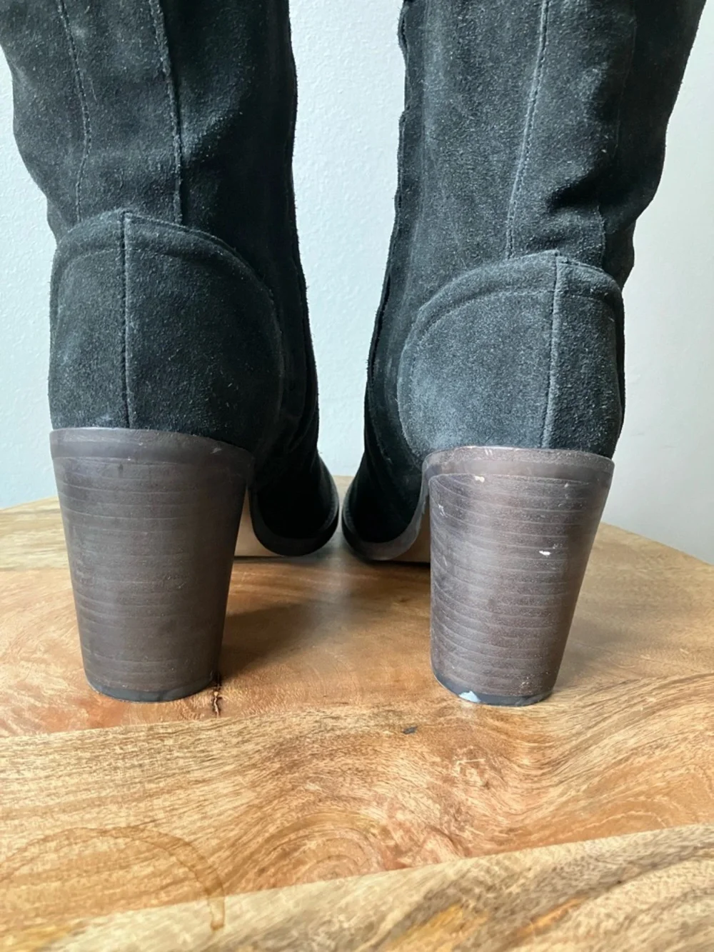 Vince Camuto | Melaya Suede Tall Over the Knee Leather Heeled Boots